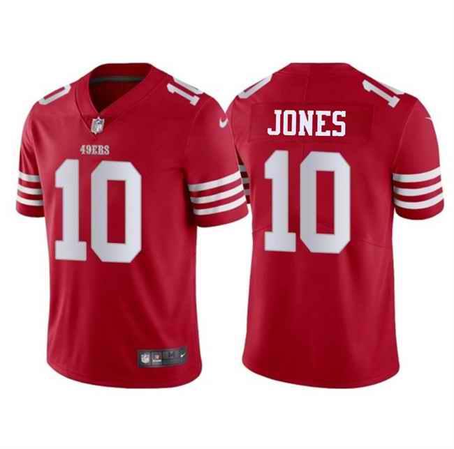Men's San Francisco 49ers #10 Mac Jones Red 2025 Vapor Untouchable Limited Stitched Football Jersey